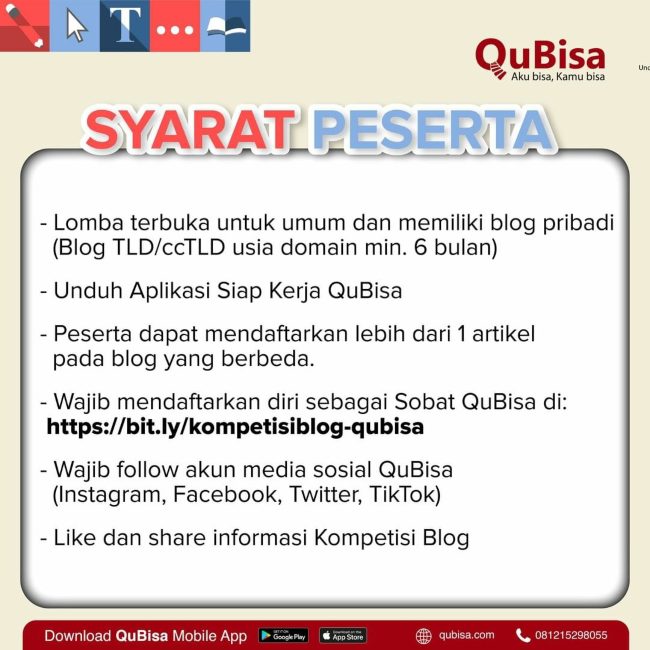 syarat lomba blog qubisa