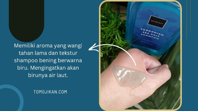 tekstur dan aroma scarlett shampoo